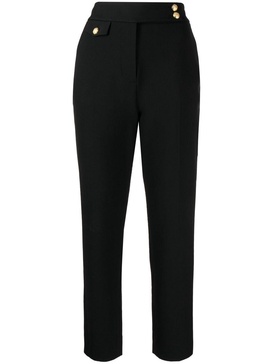 cropped high-waisted trousers