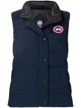 Blue Logo Patch Padded Gilet