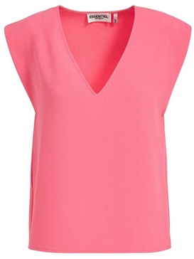 Falling v-neck sleeveless top