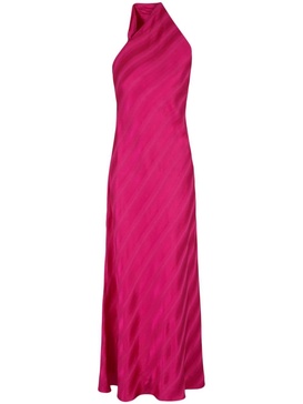 one-shoulder satin dress