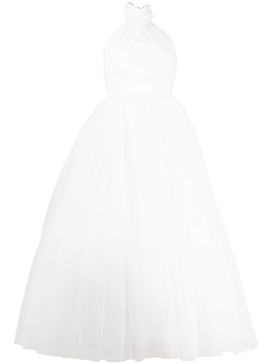 halterneck tulle dress