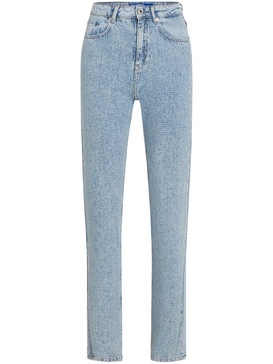 high-rise looped jeans