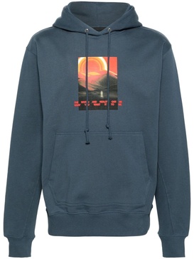 graphic-print cotton hoodie