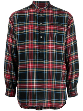 tartan-check cotton shirt