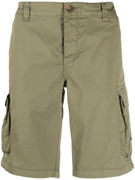 knee-length cotton cargo-shorts