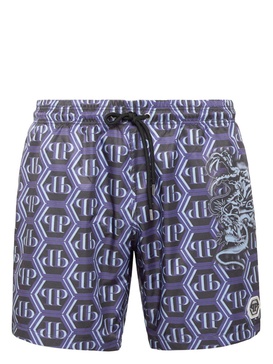 monogram pattern swim shorts 