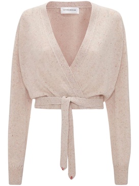 wrap-front cashmere cardigan