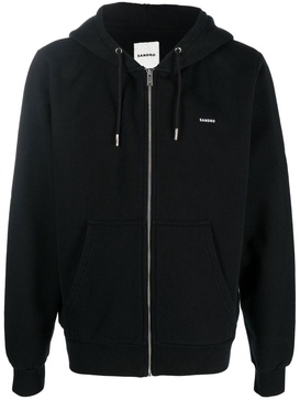 logo-print zip-up hoodie