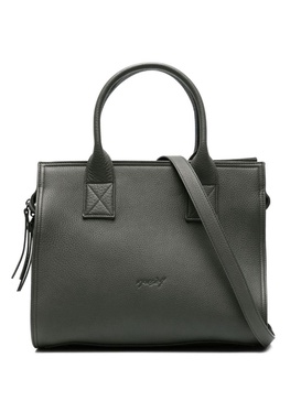 Righello logo-debossed leather tote bag