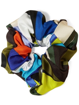 abstract-pattern silk scrunchie