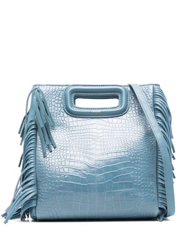 M crocodile-embossed tote bag