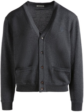 V-neck merino wool cardigan