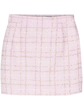 sequin-embellished tweed mini skirt