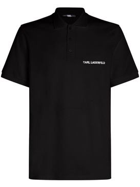 logo-print organic-cotton polo shirt