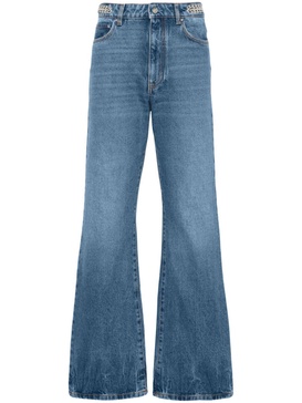 Signature high-rise straight-leg jeans