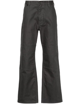 straight-leg canvas trousers