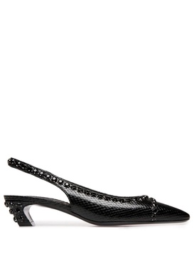 Sylt snakeskin-embossed slingback pumps