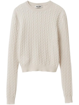 cable-knit cashmere jumper