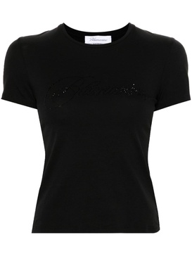 rhinestone-logo T-shirt