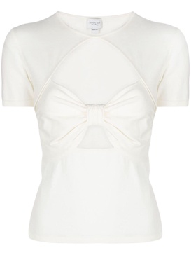 cut-out detailing short-sleeve top