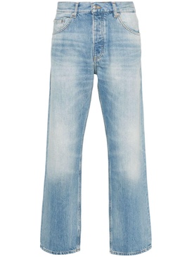 slim-fit faded jeans