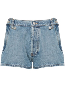 mid-rise denim shorts