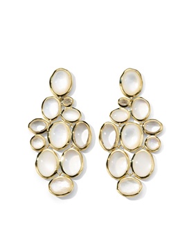 18kt yellow gold Cascade mother-of-pearl earrings