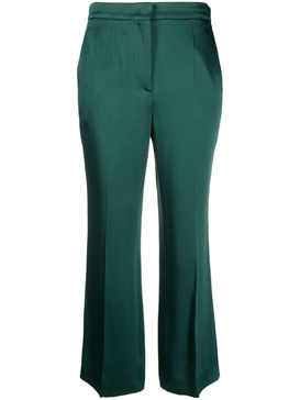 satin cropped trousers