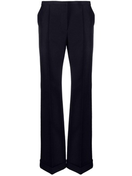 pressed-crease straight-leg trousers