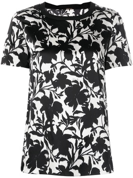 floral-print silk T-shirt