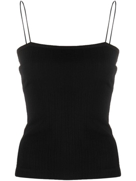 spaghetti-strap ribbed top