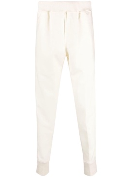 elasticated-waistband wool track pants