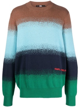 stripe-dot-print sweatshirt