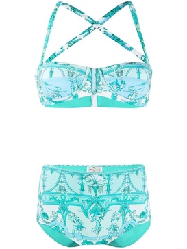 scarf-print bikini set