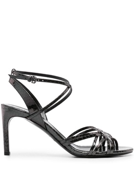 85mm snakeskin-effect sandals