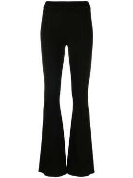 flared knitted trousers