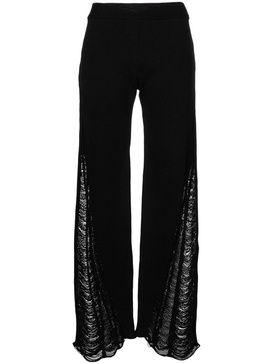 distressed Float knitted trousers