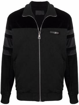 monogram stand-up collar bomber jacket