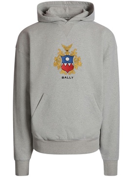 crest-logo cotton hoodie