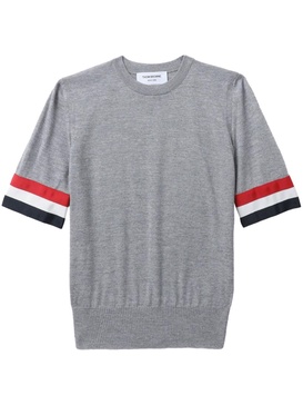 RWB stripe crew-neck merino top