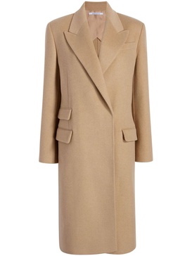 double-faced recycled wool tailored coat