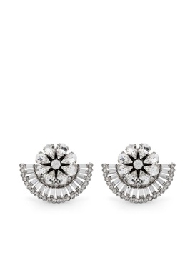 crystal-embellished clip-on earrings