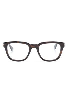 tortoiseshell-effect square-frame glasses