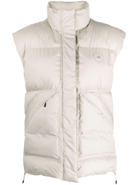 Grey Logo-Patch Padded Gilet