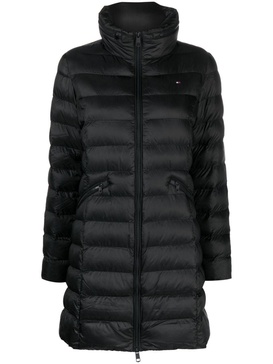 funnel-neck zip-up puffer coat 