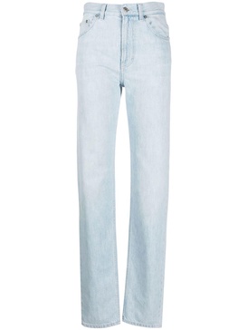 high-rise straight-leg jeans