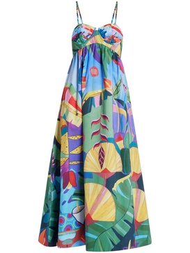 Tropical Scenario cotton maxi dress