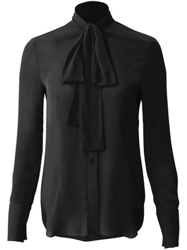 pussy-bow georgette blouse