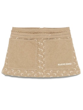 Moon jacquard twill mini skirt