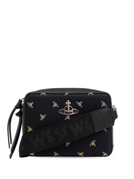 Orb-plaque crossbody bag